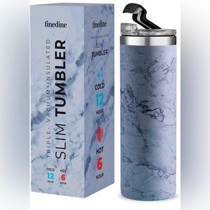 Insulated Skinny Stainless Steel Tumbler - 18oz Coffee Tumbler with Flip Top Lid